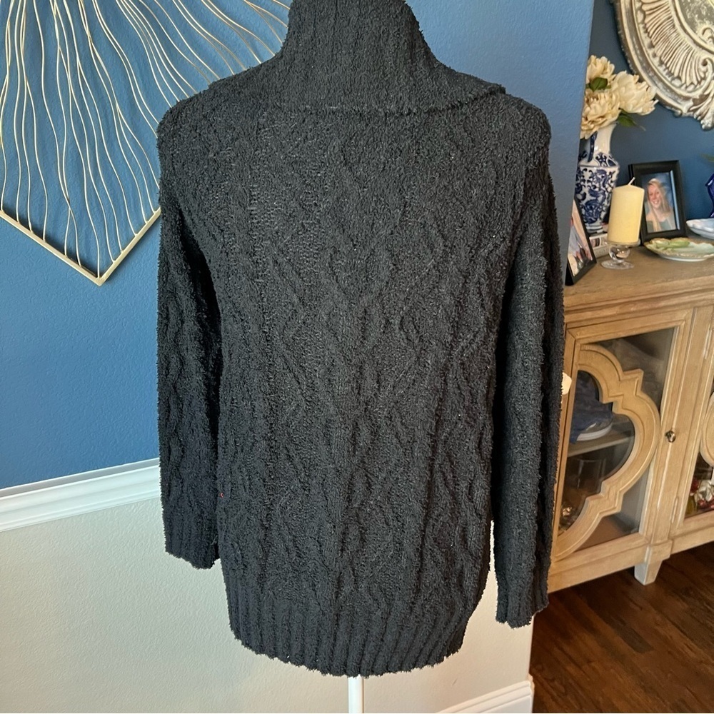 NWOT Sweet Lovely by Jen Cozy Black Knit Sweater Size S - Picture 3 of 6